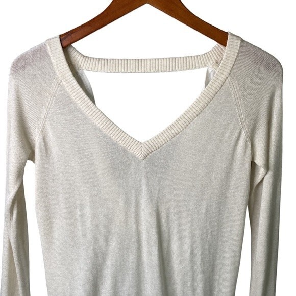 Lululemon Unity Pullover Sweater Back Drop Cashmere Blend Ivory Long Sleeve - Picture 3 of 12